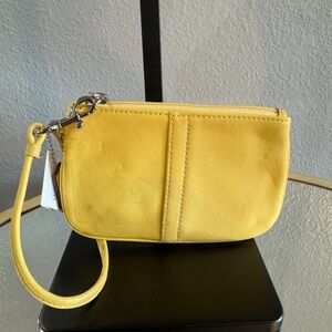 Coach Yellow Wristlet/Clutch NWT